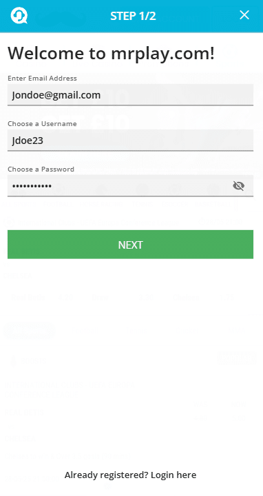 MrPlay sports betting bonus code UK - bet £10 get £15 free bet promotion for new customers