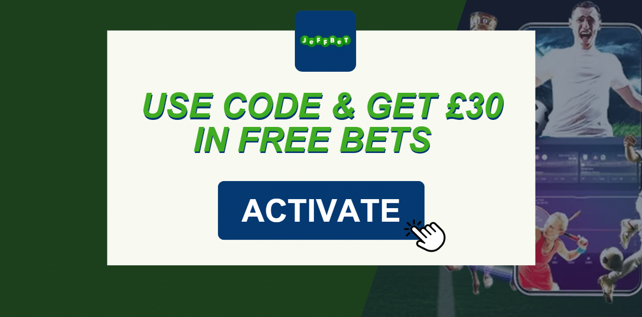 JeffBet promo code 2025: Bet £10, get £30 free bet