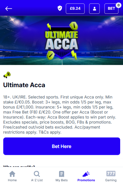 BOYLE Sports ultimate acca