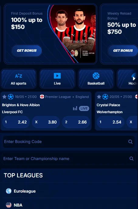 boomerang bet earn up to $150 via a 100 percent deposit match