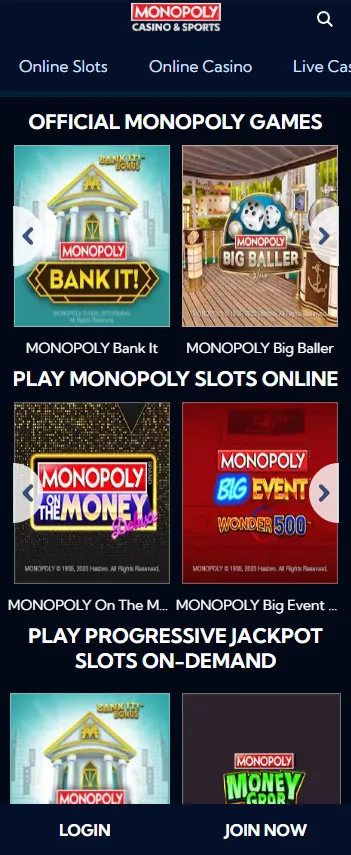 monopoly casino games: slots & exclusive titles