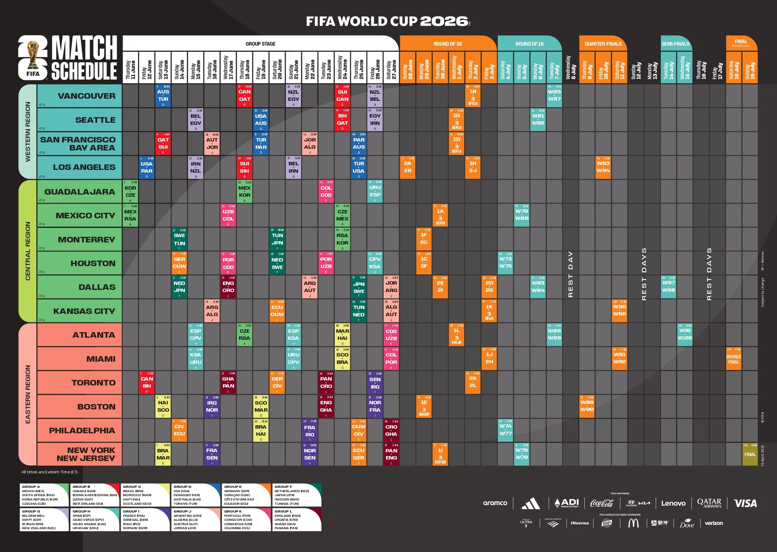 FIFA World Cup 2026 match schedule