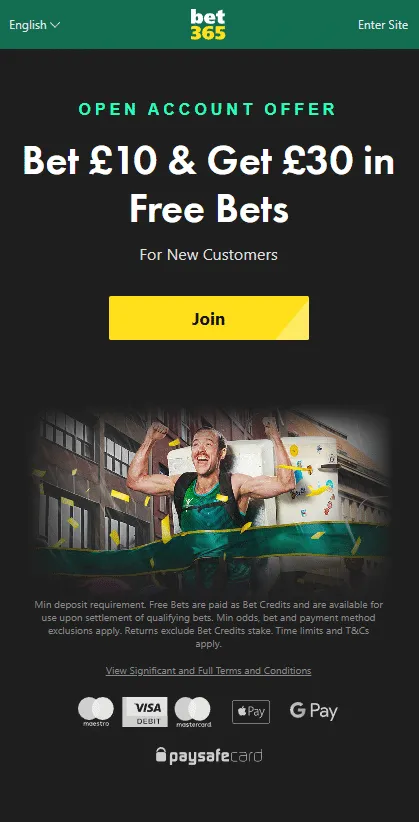 All about the Bet365 sign up offers
