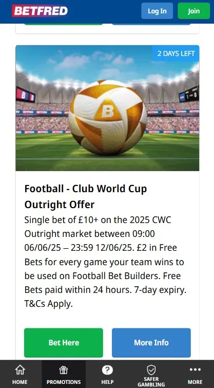 betfred existing customer offers