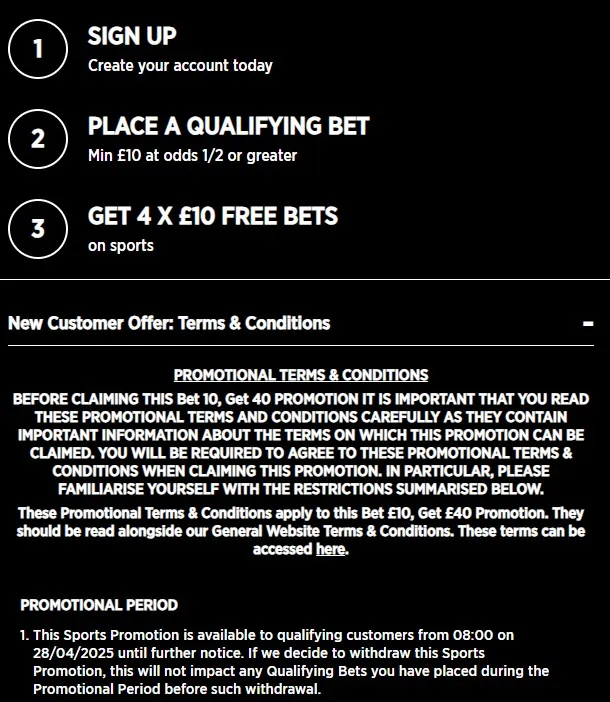 Ladbrokes sports sign up offer steps  to sign up