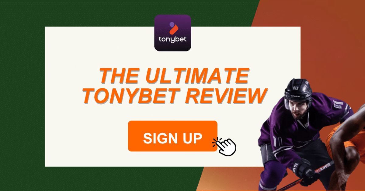 Screenshot der Tonybet App Oberfläche mit Sportwetten und Casino Angeboten