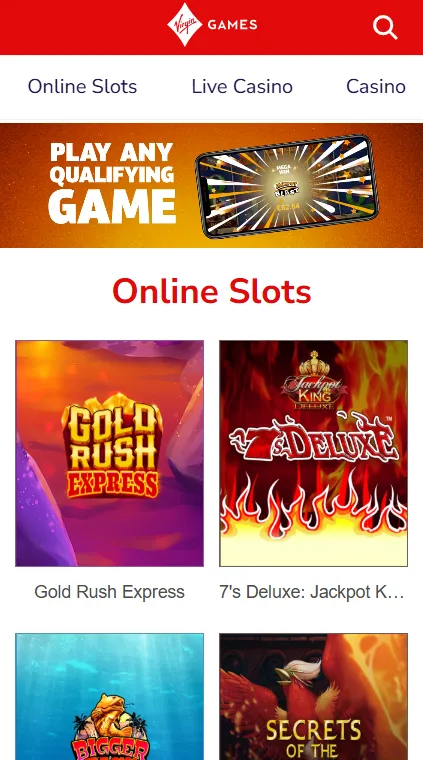 virgin games online slots on mobile
