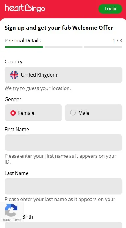 heart bingo new customer bonus details