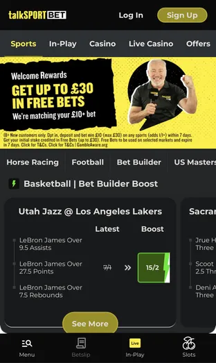 TalkSport Bet mobile screenshot 2026