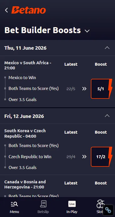 betano world cup bet boosts