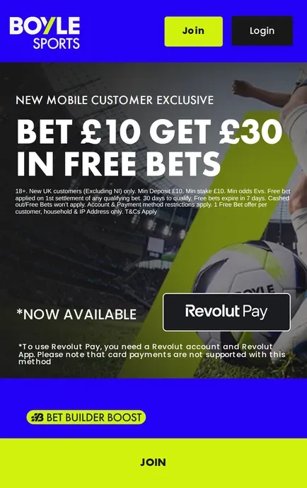 6. BOYLE Sports offer: Best free bets for ROI bettors
