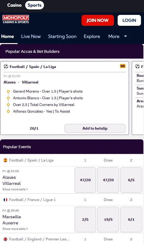 monopoly casino sportsbook