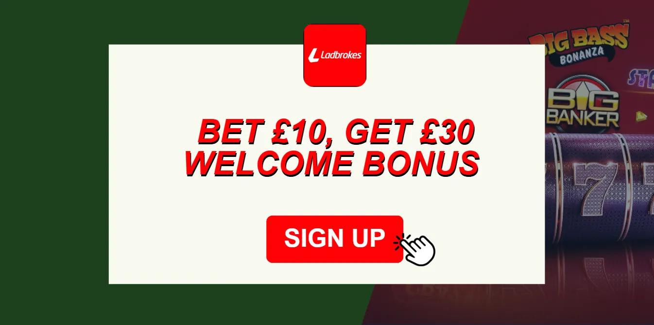 Ladbrokes Casino welcome offer: Play £10 get £30 in November 2025