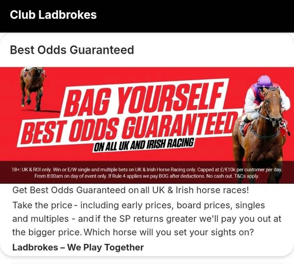 Ladbrokes best odds guaranteed