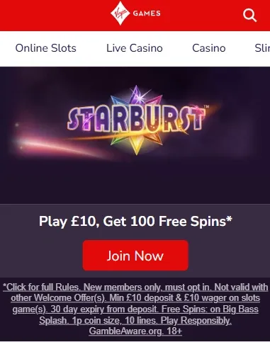 Starburst – Virgin Games