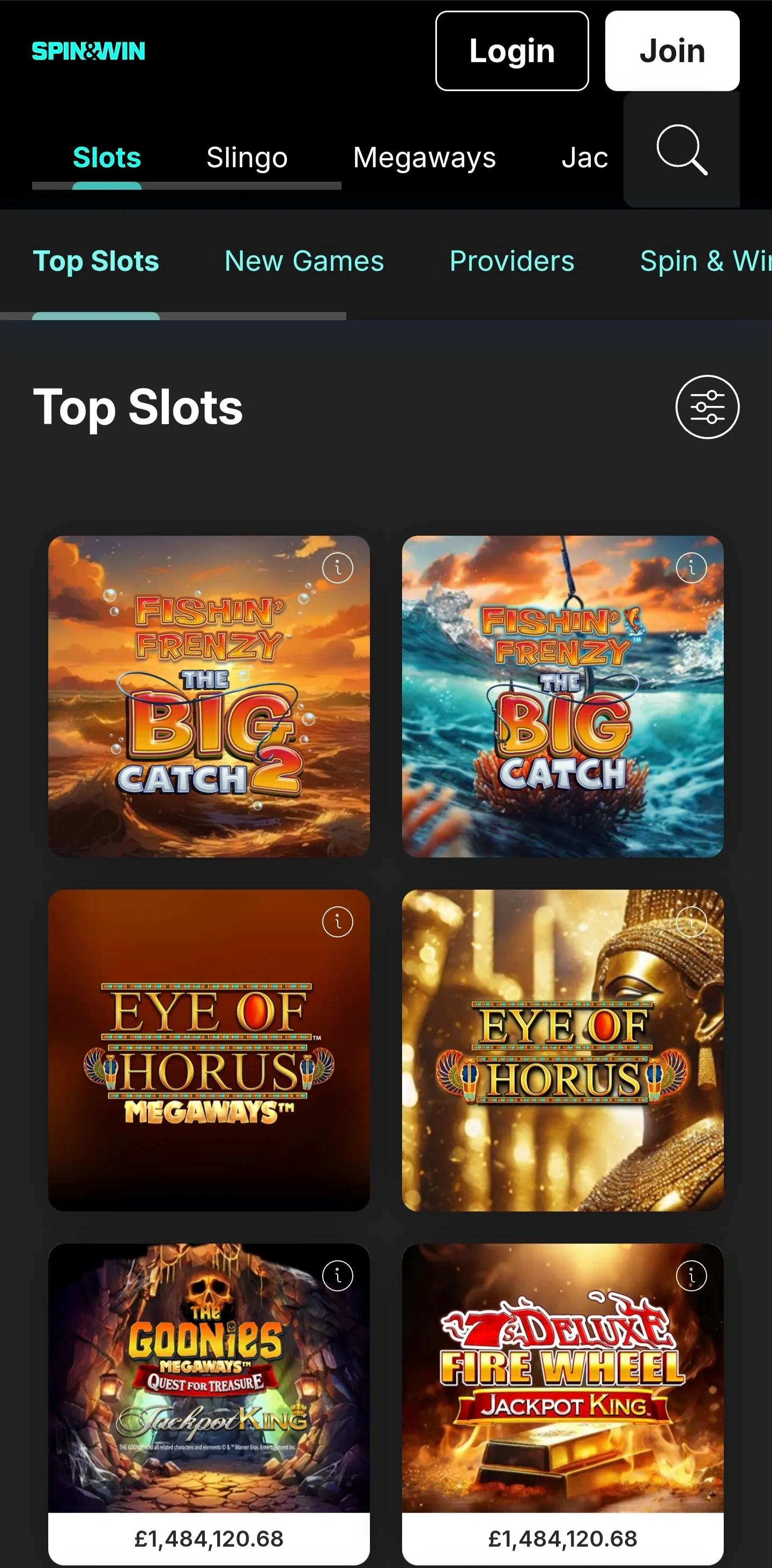 spin and win top slot games