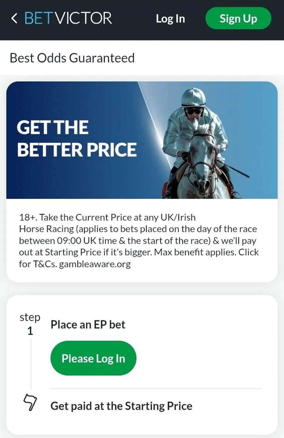 Betvictor best odds guaranteed