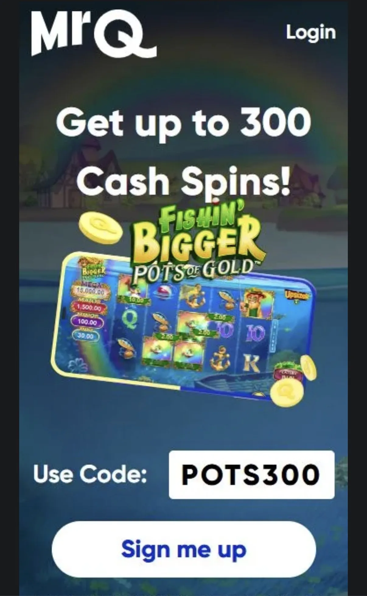 Mr Q 300 free spins welcome bonus
