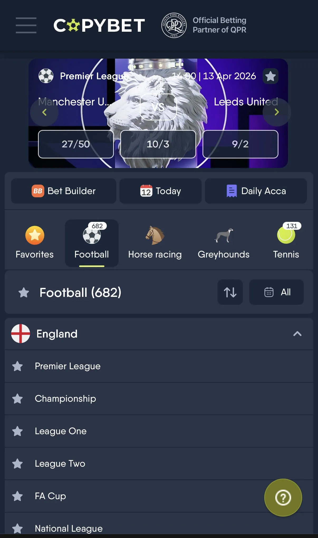 Copybet mobile screenshot 2026
