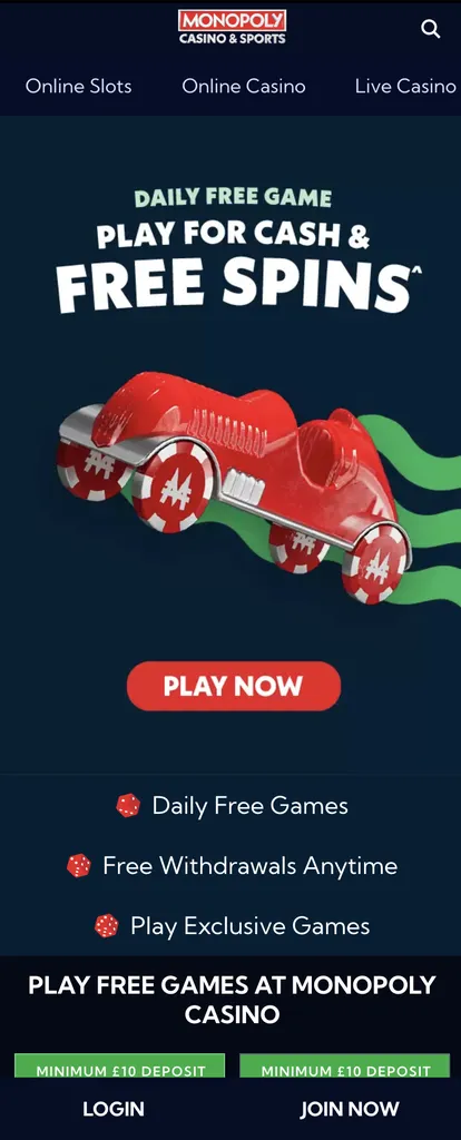 Monopoly casino free spins