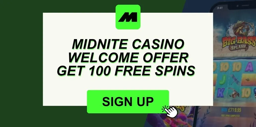 Midnite Casino welcome offer: Get 100 free spins in July 2026