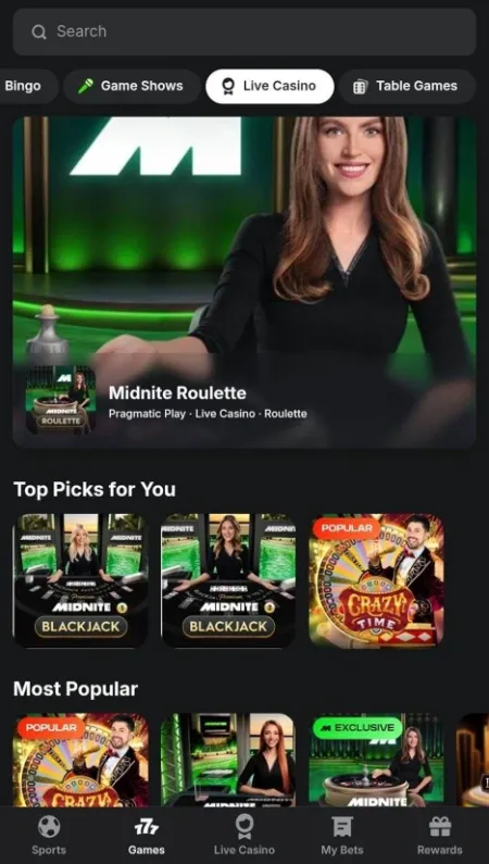 midnite live casino review