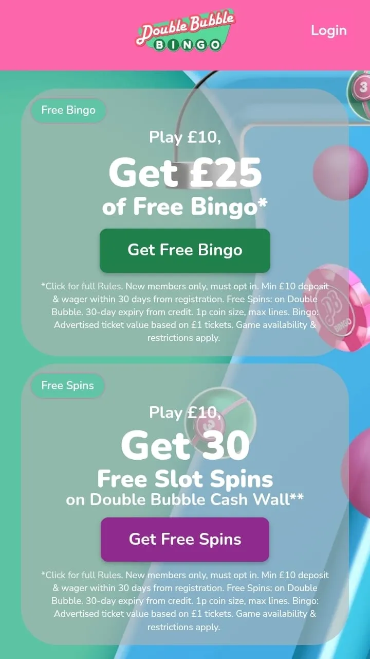double bubble bingo