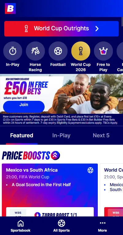 BetFred standard £50 free bets new customer offer