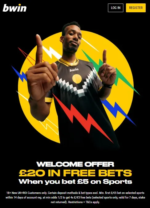 best bet 5 get 20 free bet offer, bwin