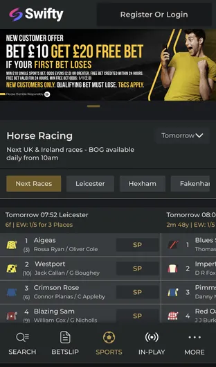 Swifty mobile screenshot 2026