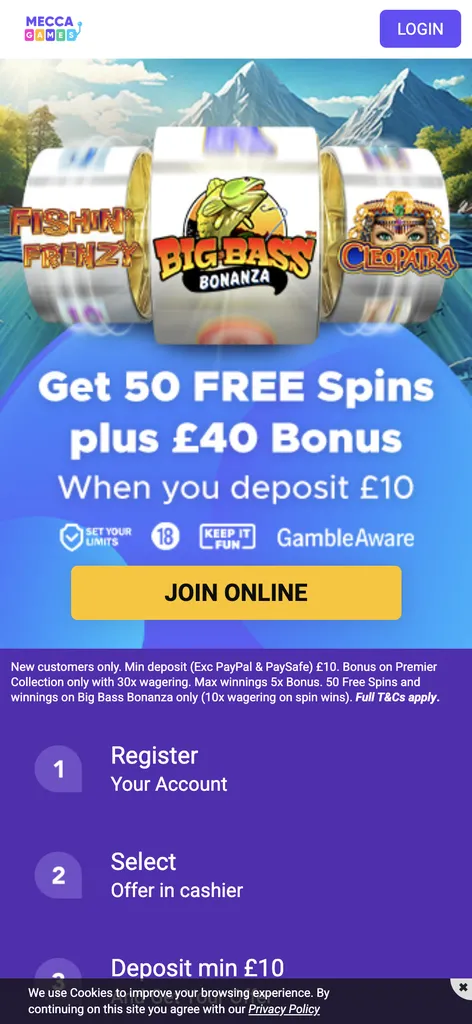 Mecca games review of the sign up offer