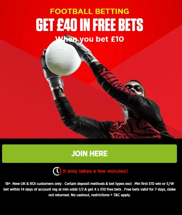 New Ladbrokes sign up offer Bet £10 get £40