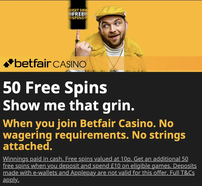 Betfair casino offer