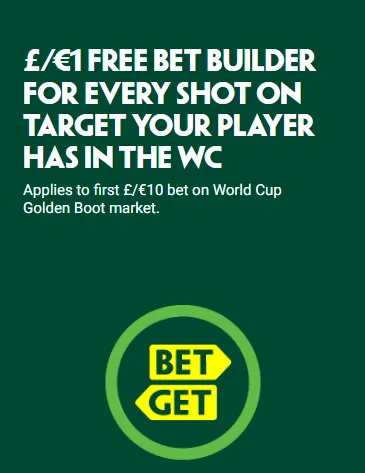 £1 free Bet Builder per shot on target for the world cup