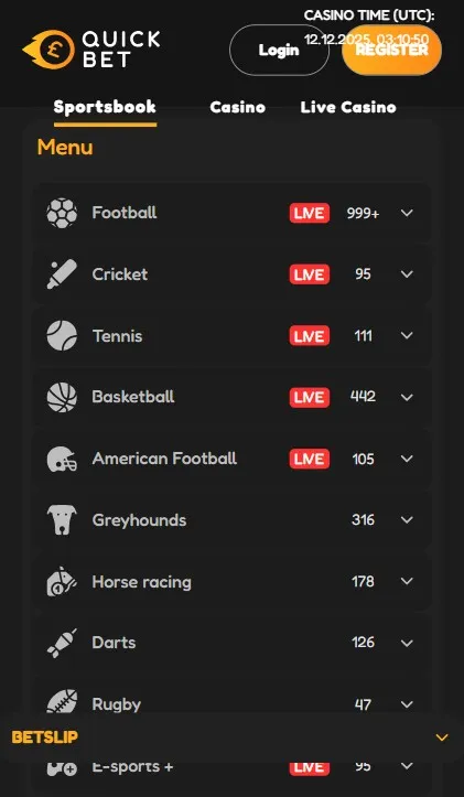 quickbet-sports-markets