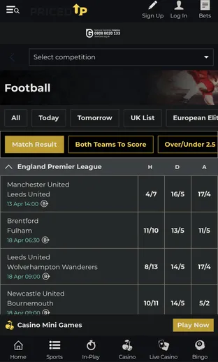 Priced Up mobile screenshot 2026