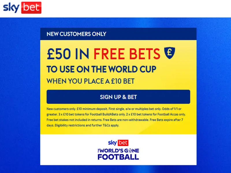 Sky Bet World Cup promo offer