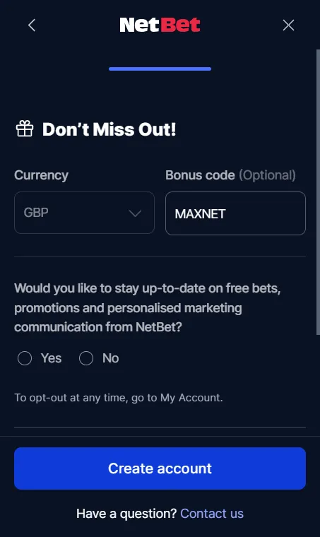 How to claim the NetBet World Cup £20 free bets