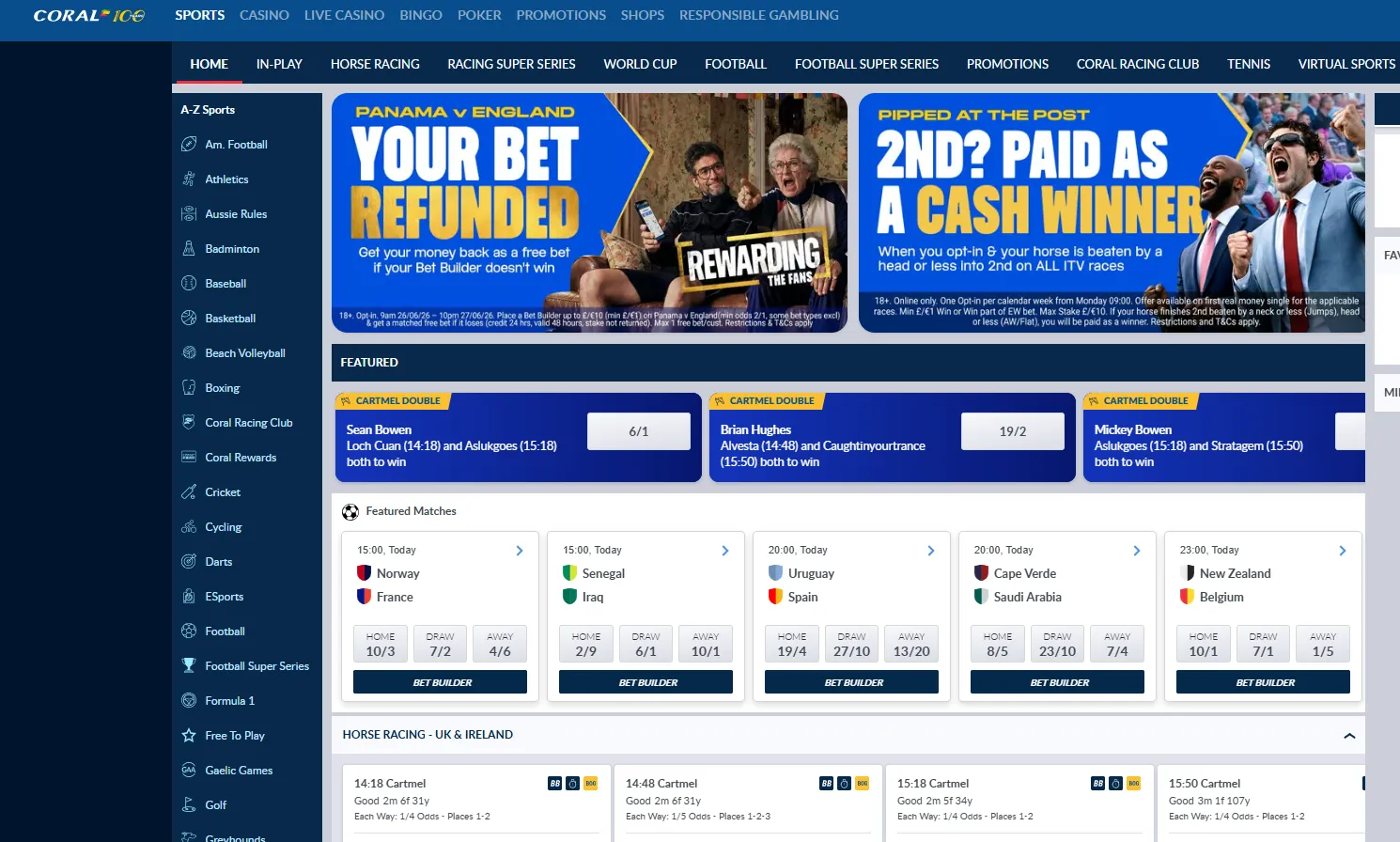 Coral Sportsbook June 2026