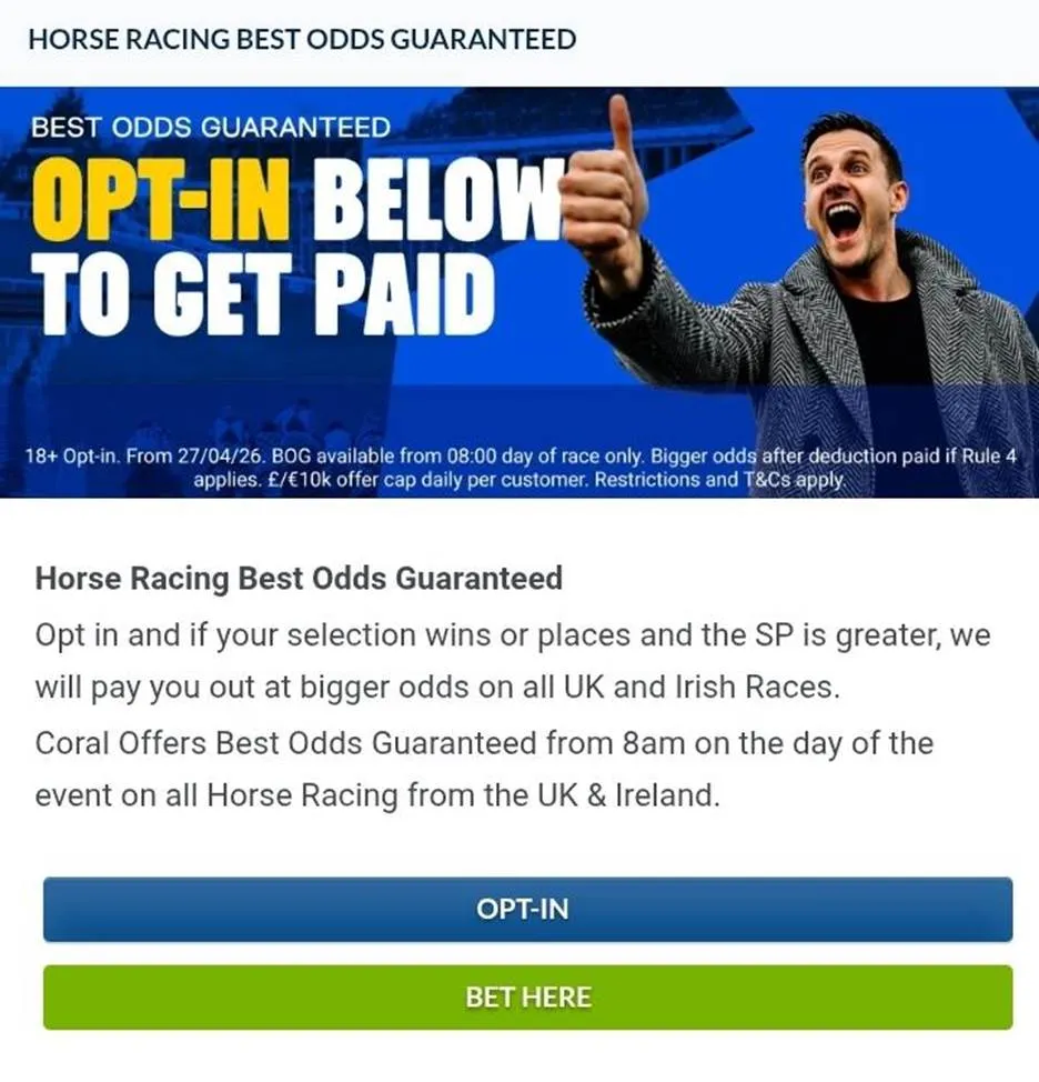 coral horce racing bezt odds guaranteed