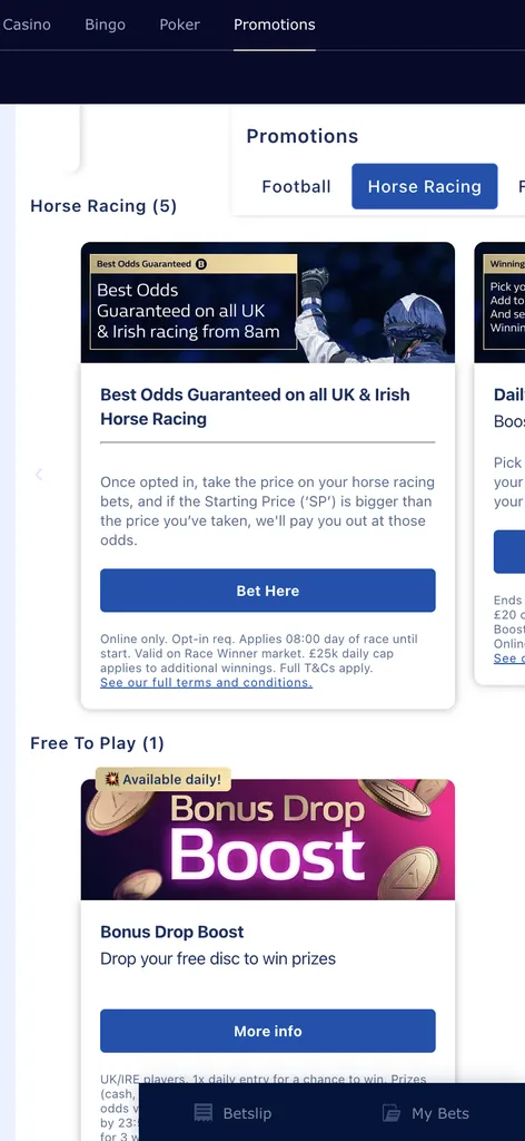 William hill horse racing promotions