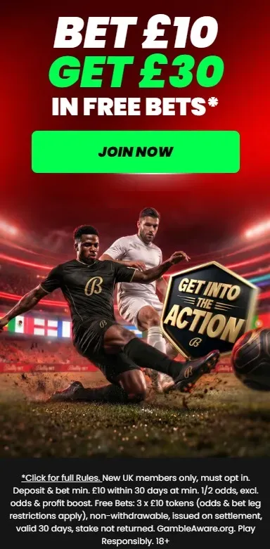 Bally Bet welcome offer: bet £10, get £30 in free bets
