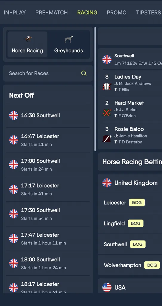 copybet horse racing