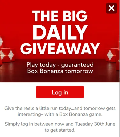 virgin games: the big daily giveaway ongoing promotion for existing customers in June