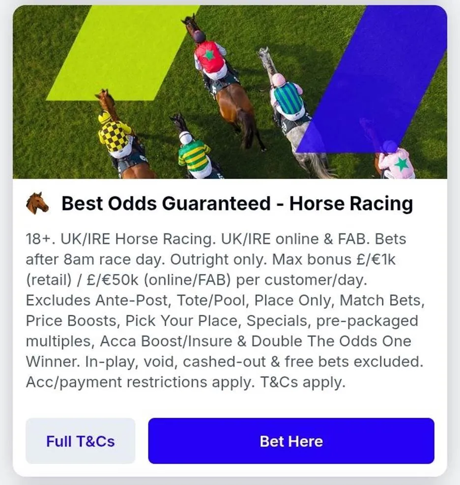 BOYLE Sports best odds guaranteed horse racing