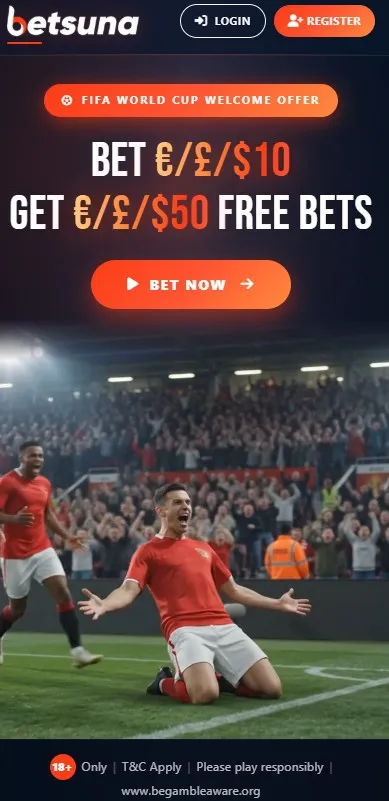 betsuna new betting site offer: bet £10, get £50 in free bets