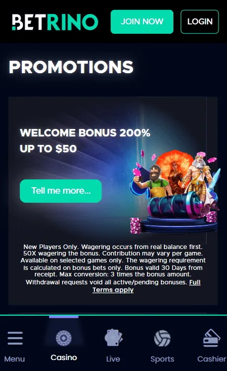 Other Betrino promotions available