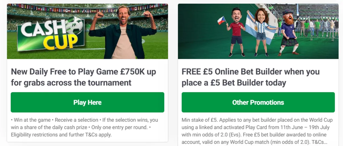 Paddy Power offers