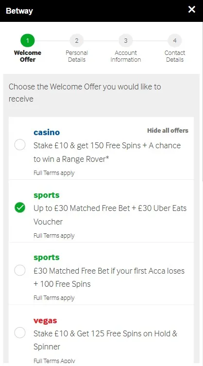 betway review bonus