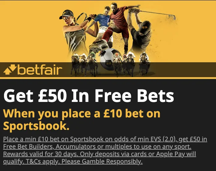 Betfair sports welcome offer